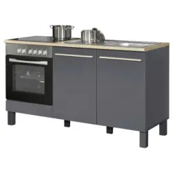 Küchenleerblock 160 cm in Anthrazit, Sonoma Eiche