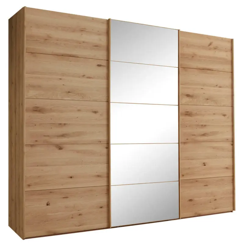 Schwebetürenschrank in Eiche Bianco