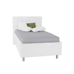 Polsterbett 100/200 cm in Weiß
