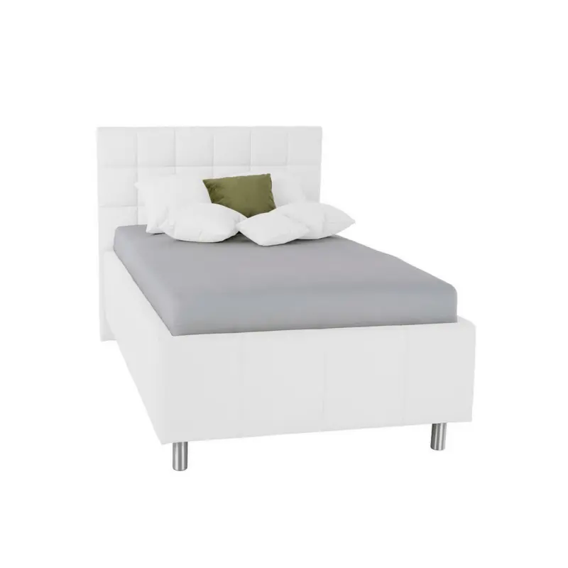 Polsterbett 100/200 cm in Weiß