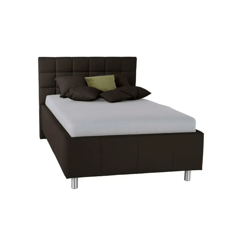Polsterbett 120/200 cm in Dunkelbraun