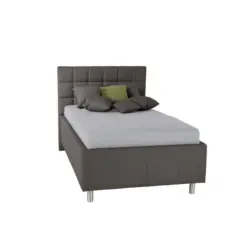 Polsterbett 100/200 cm in Grau