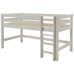 Mittelhohes Bett 90/200 cm Weiß