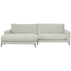 Ecksofa in Kord Hellgrau
