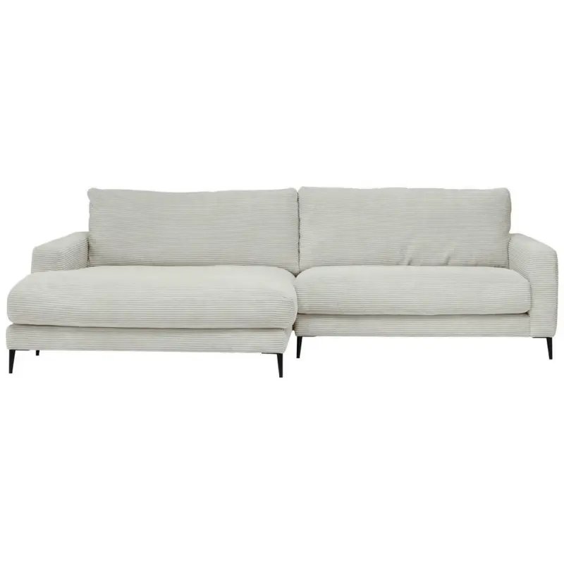 Ecksofa in Kord Hellgrau