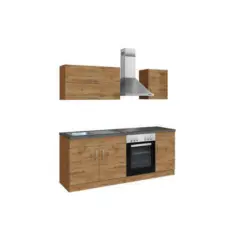 Küchenblock 210 cm in Eichefarben