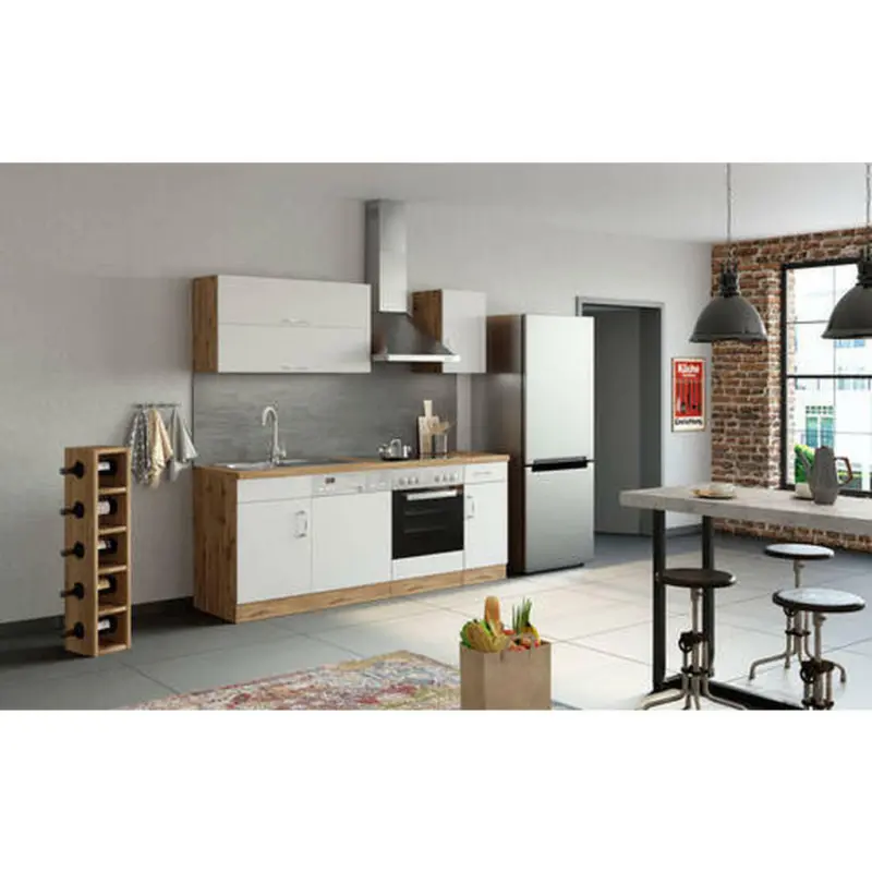 Küchenleerblock 210 cm in Weiß