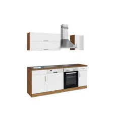 Küchenblock 210 cm in Weiß