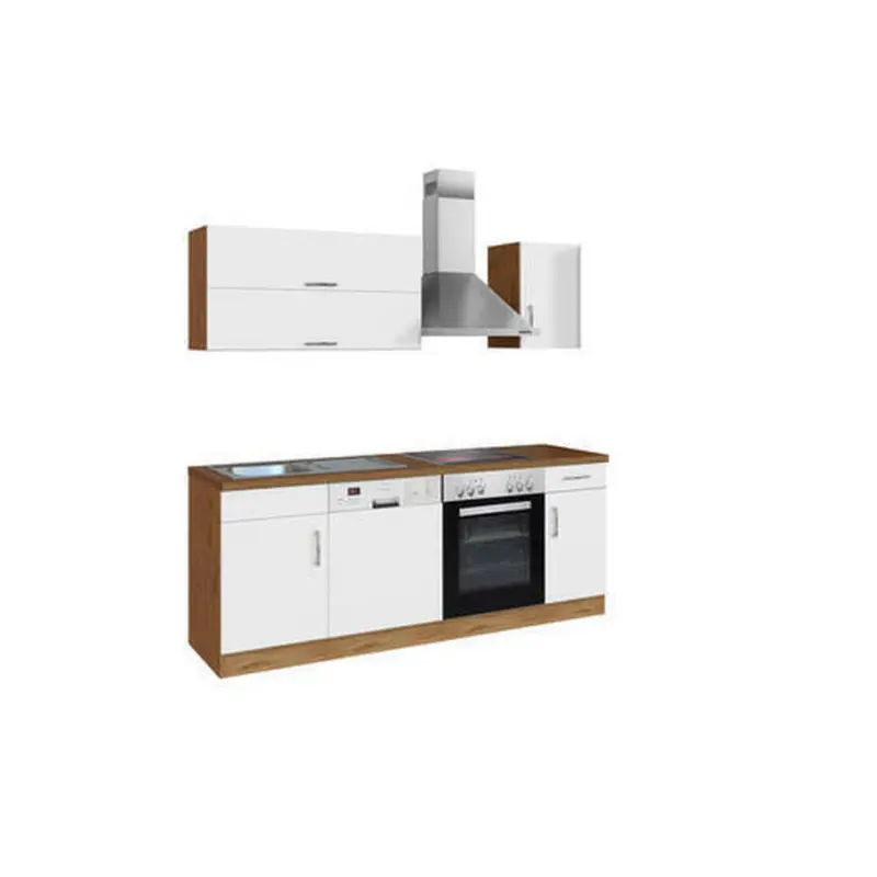 Küchenblock 210 cm in Weiß