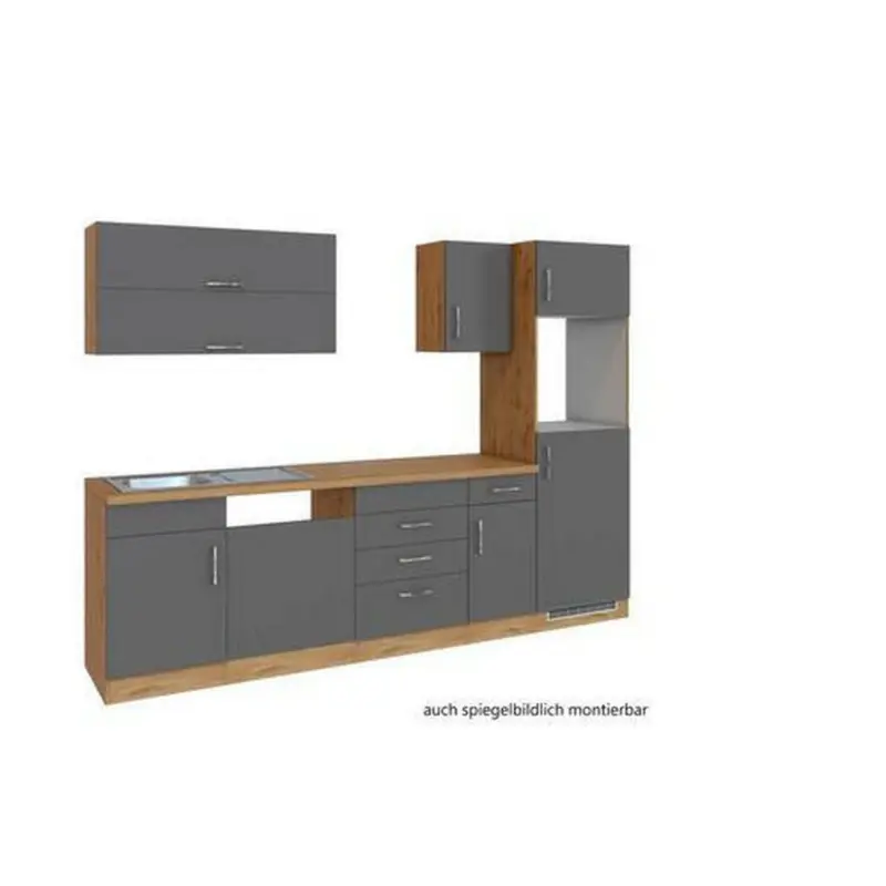 Küchenleerblock 270 cm in Anthrazit