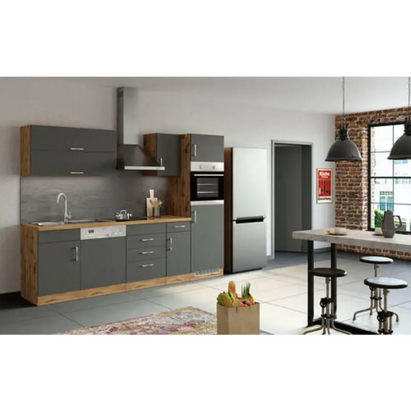 Küchenblock in Anthrazit