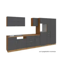 Küchenleerblock 360 cm in Anthrazit