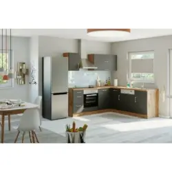 Eckküche 210/210 cm in Anthrazit