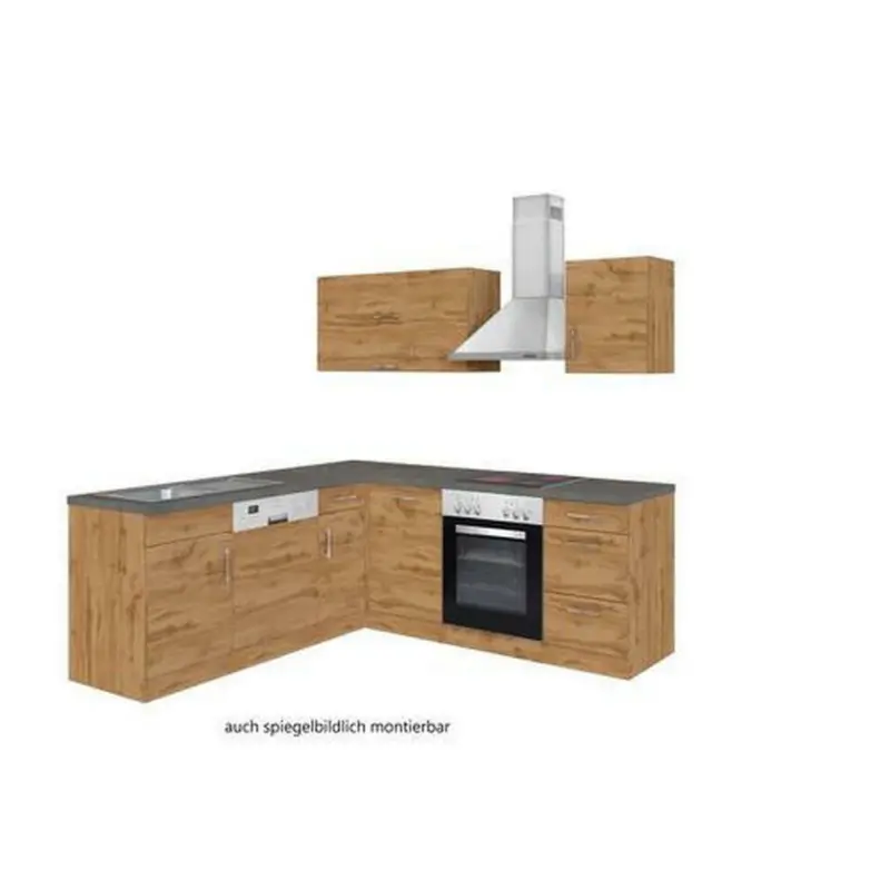 Eckküche 210/150 cm in Eichefarben