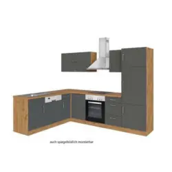 Eckküche 210/270 cm in Anthrazit