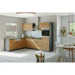 Eckküche 210/270 cm in Eichefarben