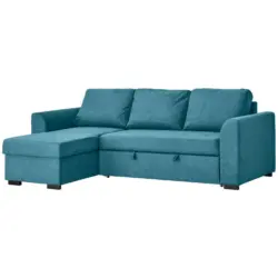 Ecksofa in Webstoff Petrol