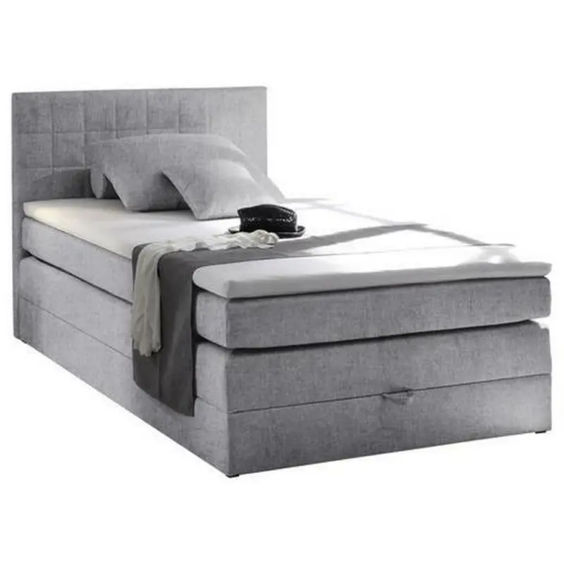 Boxspringbett 140/200 cm in Hellgrau