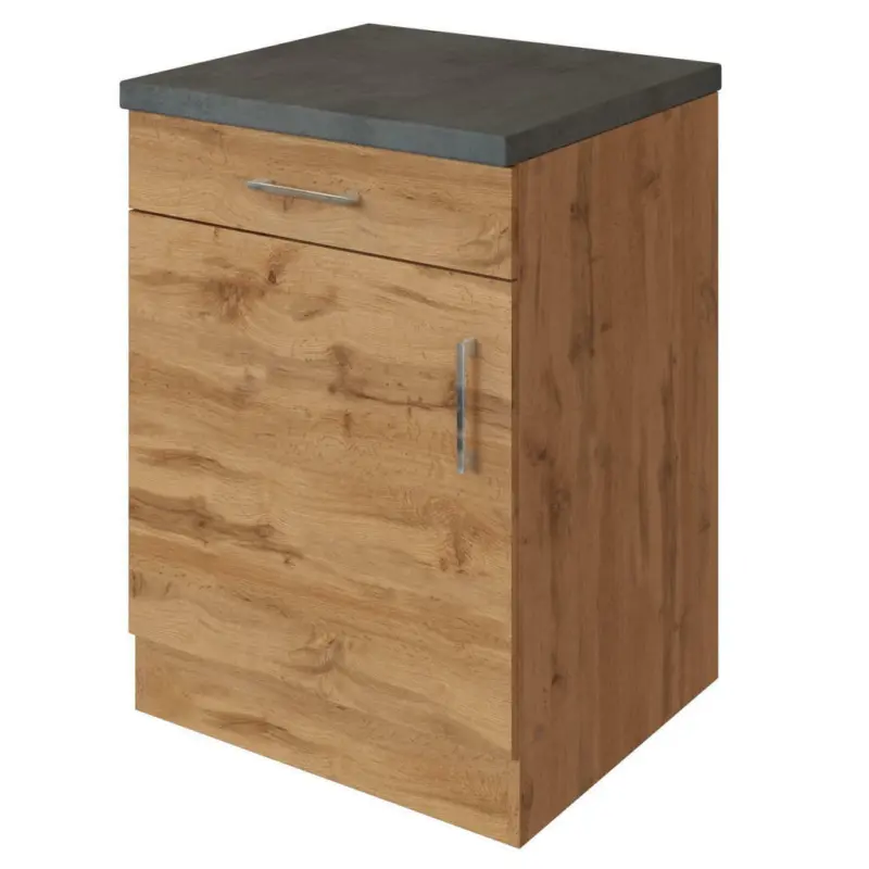 Küchenunterschrank 50/85/60 cm in Eichefarben