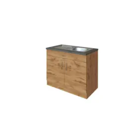 Spülenunterschrank 100/85/60 cm in Eichefarben