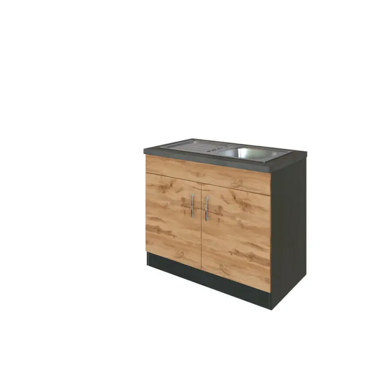 Sp&uuml;lenunterschrank 100/85/60 cm in Eichefarben