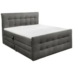 Polsterbett 180/200 cm in Grau