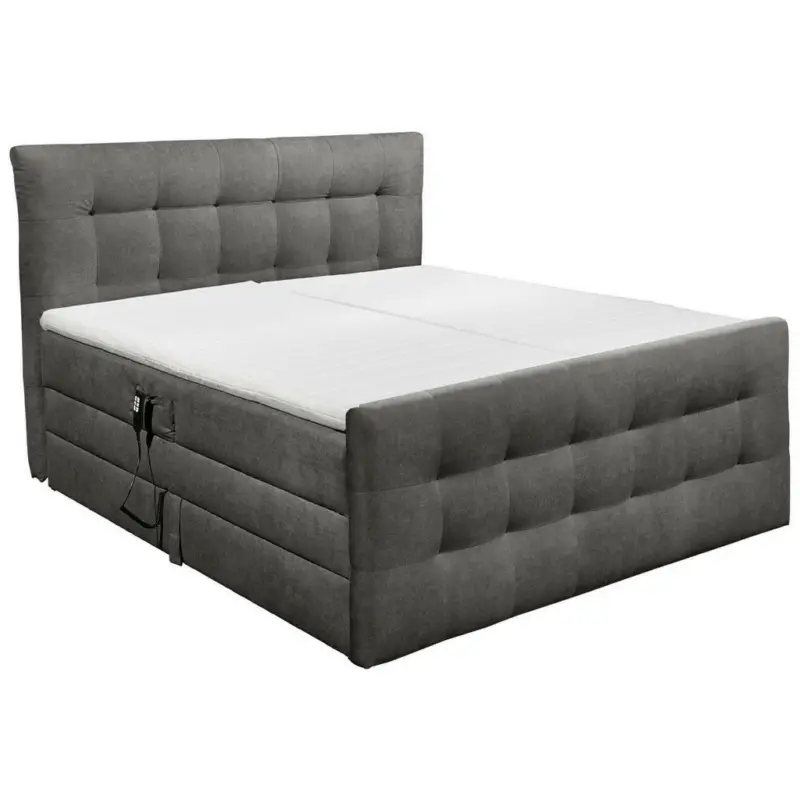 Polsterbett 180/200 cm in Grau