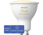 Hornbach Philips hue Reflektorlampe White Ambiance dimmbar weiß GU10 4,3W 250 lm warmweiß- tageslichtweiß 1 Stk - Kompatibel mit SMART HOME by hornbach