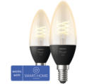 Hornbach Philips hue Kerzenlampe White Filament dimmbar gold 2xE14/4,5W(28W) 300 lm 2700 K 2 Stück - Kompatibel mit SMART HOME by hornbach