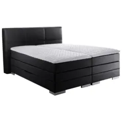 Boxspringbett 140/200 cm in Schwarz