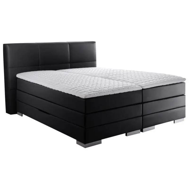 Boxspringbett 140/200 cm in Schwarz