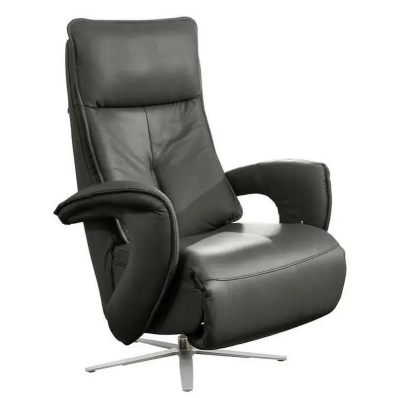Relaxsessel in Leder Anthrazit