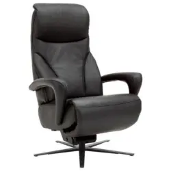 Relaxsessel in Leder Schwarz