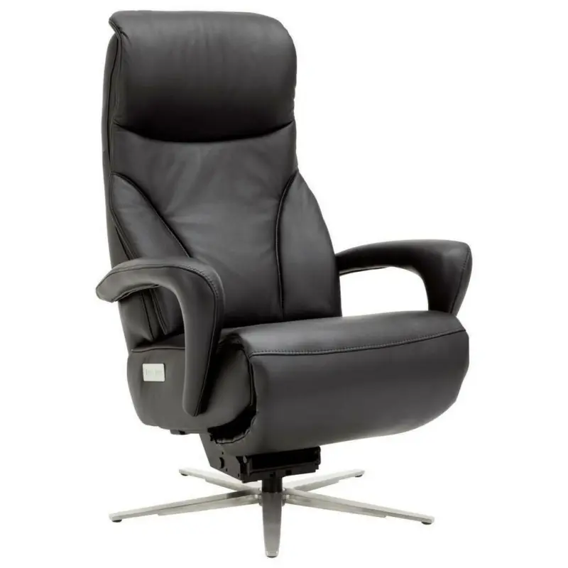 Relaxsessel in Leder Schwarz