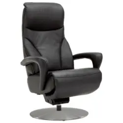 Relaxsessel in Leder Schwarz