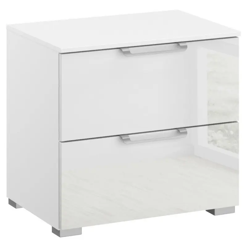 Nachtk&auml;stchen in Klar, Wei&szlig;