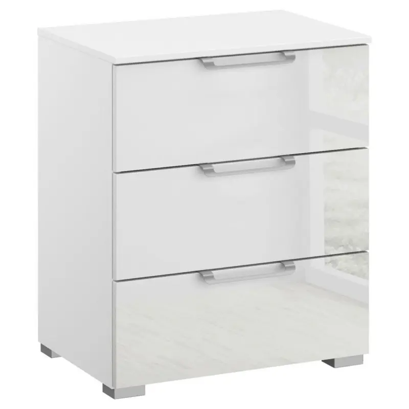 Nachtk&auml;stchen in Klar, Wei&szlig;