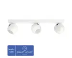 Hornbach Philips hue Spot White Ambiance dimmbar 3x5W 3x350 lm warmweiß-tageslichtweiß HxBxT 103x448x82 mm Buckram weiß inkl Dimmschalter - Kompatibel mit SMART HOME by hornbach