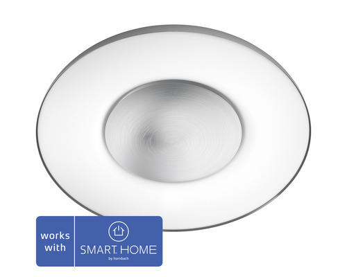 Philips hue Deckenleuchte White Ambiance dimmbar 22,5W 2400 lm warmweiß-tageslichtweiß HxØ 71x391 mm Still silber inkl Dimmschalter - Kompatibel mit SMART HOME by hornbach