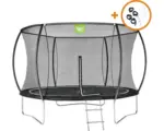Hornbach Trampolin EXIT Black Edition 256 x 305 cm schwarz inkl. Sicherheitsnetz Leiter und Verankerungsset