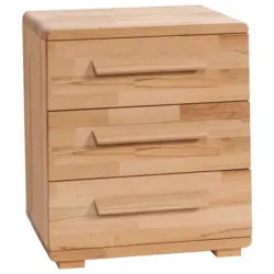 Nachtkästchen in massiv Kernbuche Buchefarben