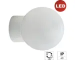 Hornbach Wandleuchte Kugelform E27 9W 850 lm 3000 K warmweiß 150x150x170 mm IP40 weiß gerade