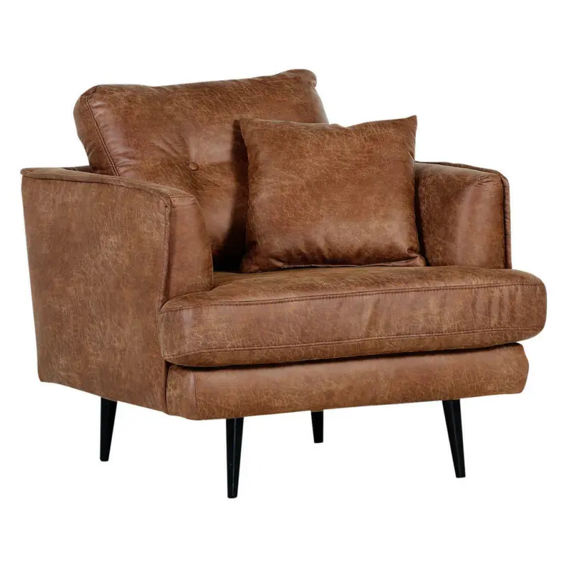Sessel in Lederlook Cognac