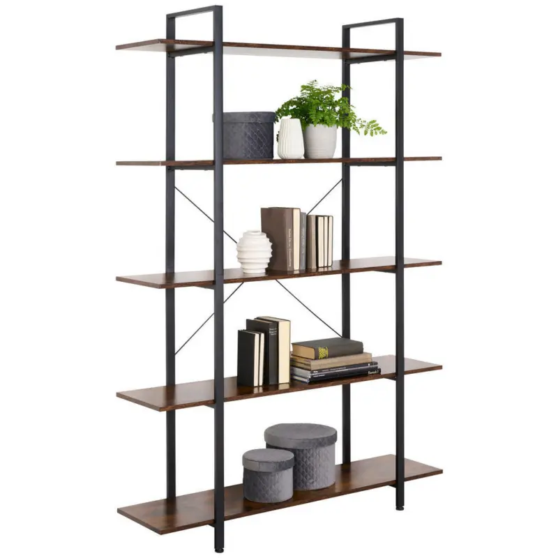 Regal 120/180/32 cm Naturfarben, Schwarz