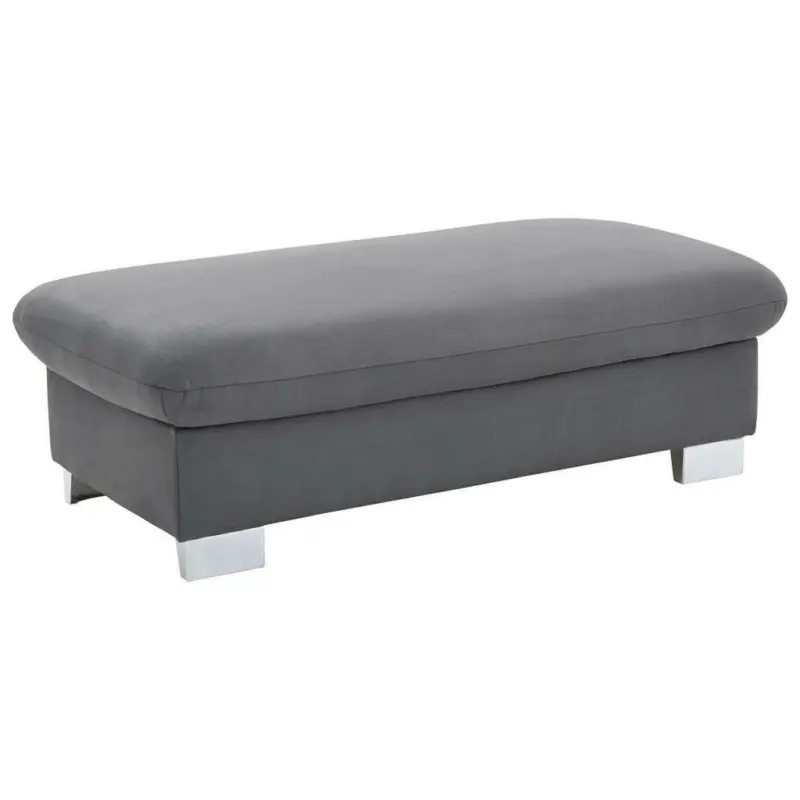 Hocker in Textil Grau