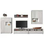 XXXLutz Lauterach - Ihr Möbelhaus bei Bregenz Wohnwand 351/201/52 cm in Grau, Silberfarben, Weiß