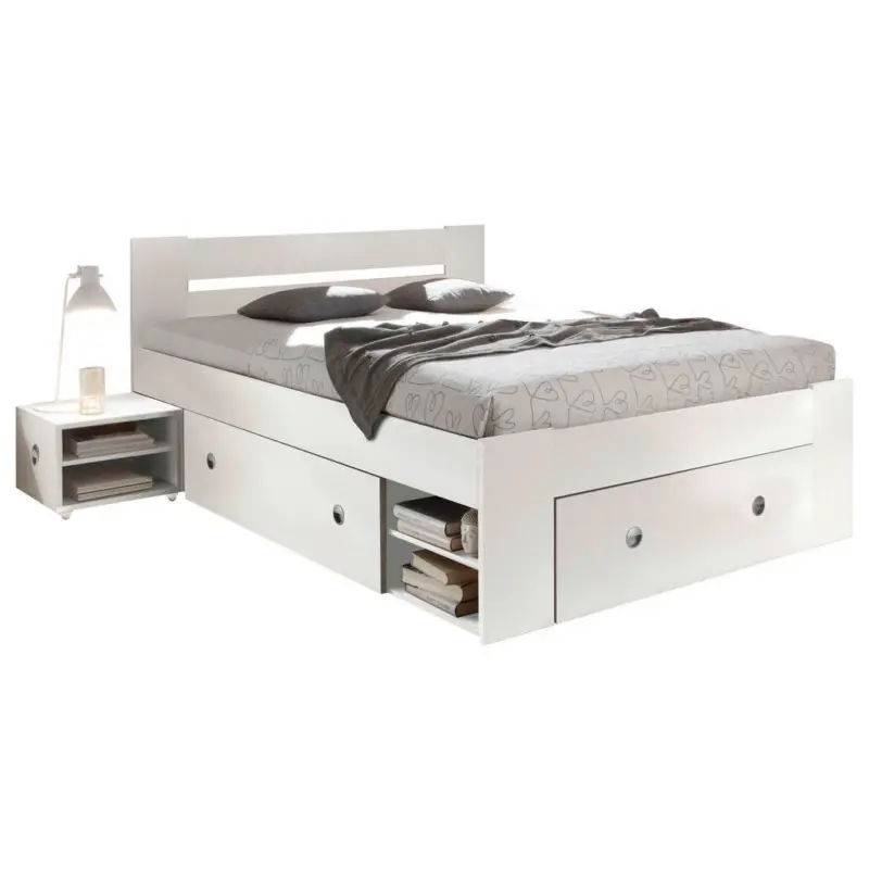 Bettanlage 140/200 cm in Weiß