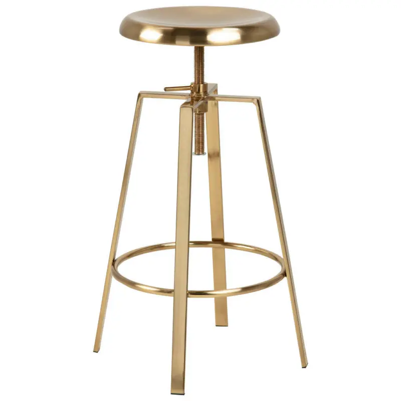Barhocker in Metall Goldfarben