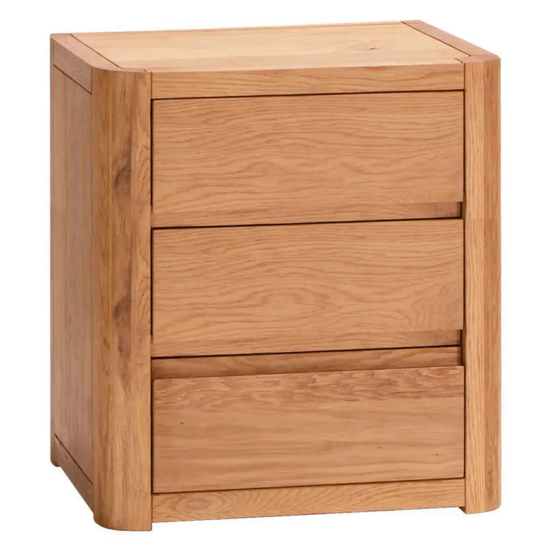Nachtkästchen in massiv Eiche Eichefarben