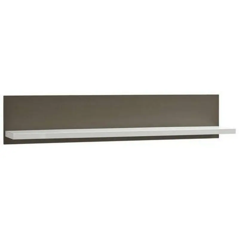Wandboard in 124/25/22 cm Grau, Weiß Hochglanz